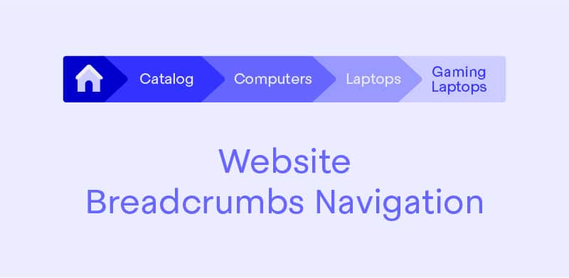 Breadcrumbs en navegación de website